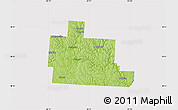 Physical Map of Athens County, cropped outside