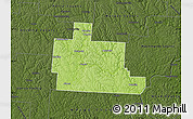 Physical Map of Athens County, darken