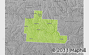 Physical Map of Athens County, desaturated