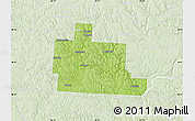 Physical Map of Athens County, lighten