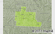 Physical Map of Athens County, semi-desaturated
