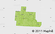 Physical Map of Athens County, single color outside
