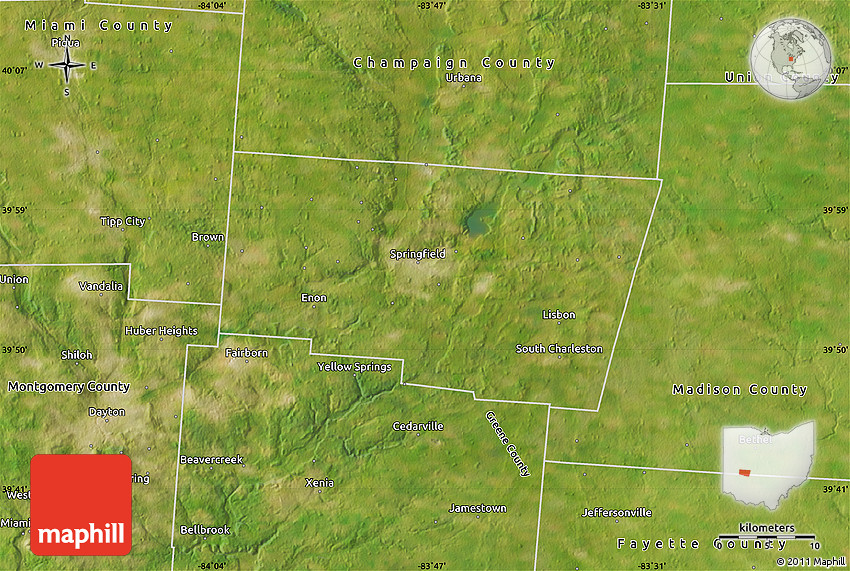 Satellite Map of Clark County