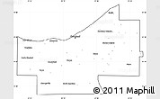 Blank Simple Map of Cuyahoga County, cropped outside
