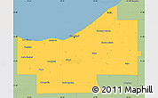 Savanna Style Simple Map of Cuyahoga County