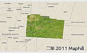 Satellite 3D Map of Greene County, shaded relief outside