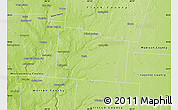 Physical Map of Greene County