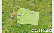 Physical Map of Greene County, satellite outside