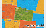 Satellite Map of Greene County, political outside