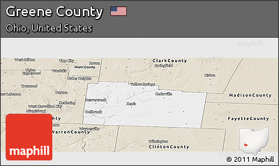 Classic Style Panoramic Map of Greene County