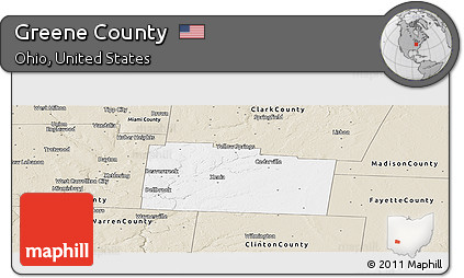 Classic Style Panoramic Map of Greene County