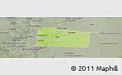 Physical Panoramic Map of Greene County, semi-desaturated