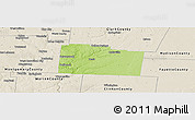 Physical Panoramic Map of Greene County, shaded relief outside