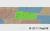 Political Panoramic Map of Greene County, semi-desaturated