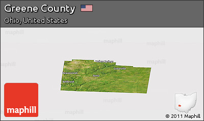 Satellite Panoramic Map of Greene County, cropped outside