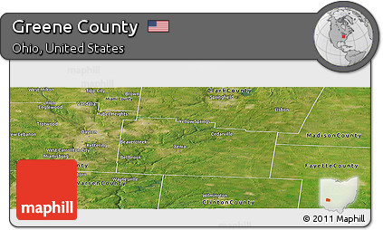Satellite Panoramic Map of Greene County