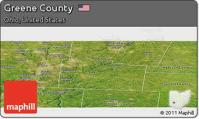 Satellite Panoramic Map of Greene County