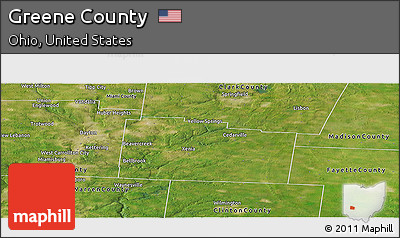Satellite Panoramic Map of Greene County