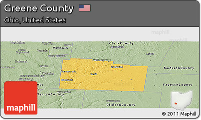 Savanna Style Panoramic Map of Greene County