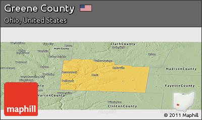 Savanna Style Panoramic Map of Greene County