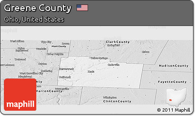 Silver Style Panoramic Map of Greene County