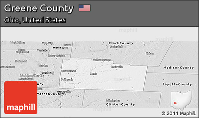 Silver Style Panoramic Map of Greene County