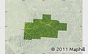 Satellite Map of Hocking County, lighten