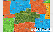 Satellite Map of Hocking County, political outside
