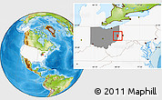 Physical Location Map of Jefferson County, highlighted country, highlighted parent region