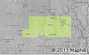 Physical 3D Map of Mahoning County, desaturated