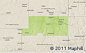 Physical 3D Map of Mahoning County, shaded relief outside