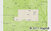 Shaded Relief Map of Mahoning County, physical outside