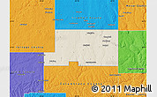 Shaded Relief Map of Mahoning County, political outside