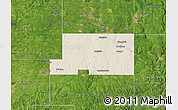 Shaded Relief Map of Mahoning County, satellite outside