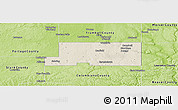 Shaded Relief Panoramic Map of Mahoning County, physical outside
