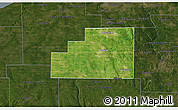 Satellite 3D Map of Medina County, darken