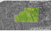 Satellite 3D Map of Medina County, desaturated