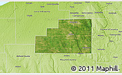 Satellite 3D Map of Medina County, physical outside