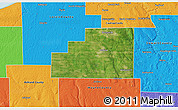 Satellite 3D Map of Medina County, political outside