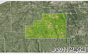 Satellite 3D Map of Medina County, semi-desaturated
