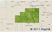 Satellite 3D Map of Medina County, shaded relief outside