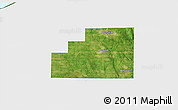 Satellite 3D Map of Medina County, single color outside