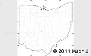 Blank Simple Map of Ohio, cropped outside, no labels
