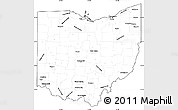 Blank Simple Map of Ohio, cropped outside