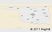 Classic Style 3D Map of Oklahoma, single color outside