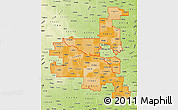 Political Shades Map of ZIP codes starting with 730, physical outside