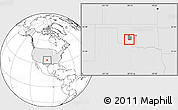 Blank Location Map of ZIP code 73006, highlighted country, highlighted county