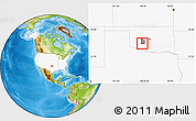 Physical Location Map of ZIP code 73006, highlighted country, highlighted county