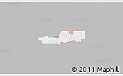 Gray 3D Map of ZIP code 73009, single color outside