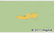 Savanna Style 3D Map of ZIP code 73009, single color outside